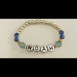 Men’s and boys name stretch bracelet